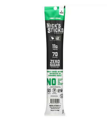 Nicks Sticks Snack Trky Stx Free Rang,1.7Oz (Pack Of 25)