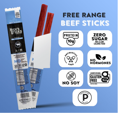 Nicks Sticks - Snack Beef Stx Grass Fed - Case of 25/1.7 oz