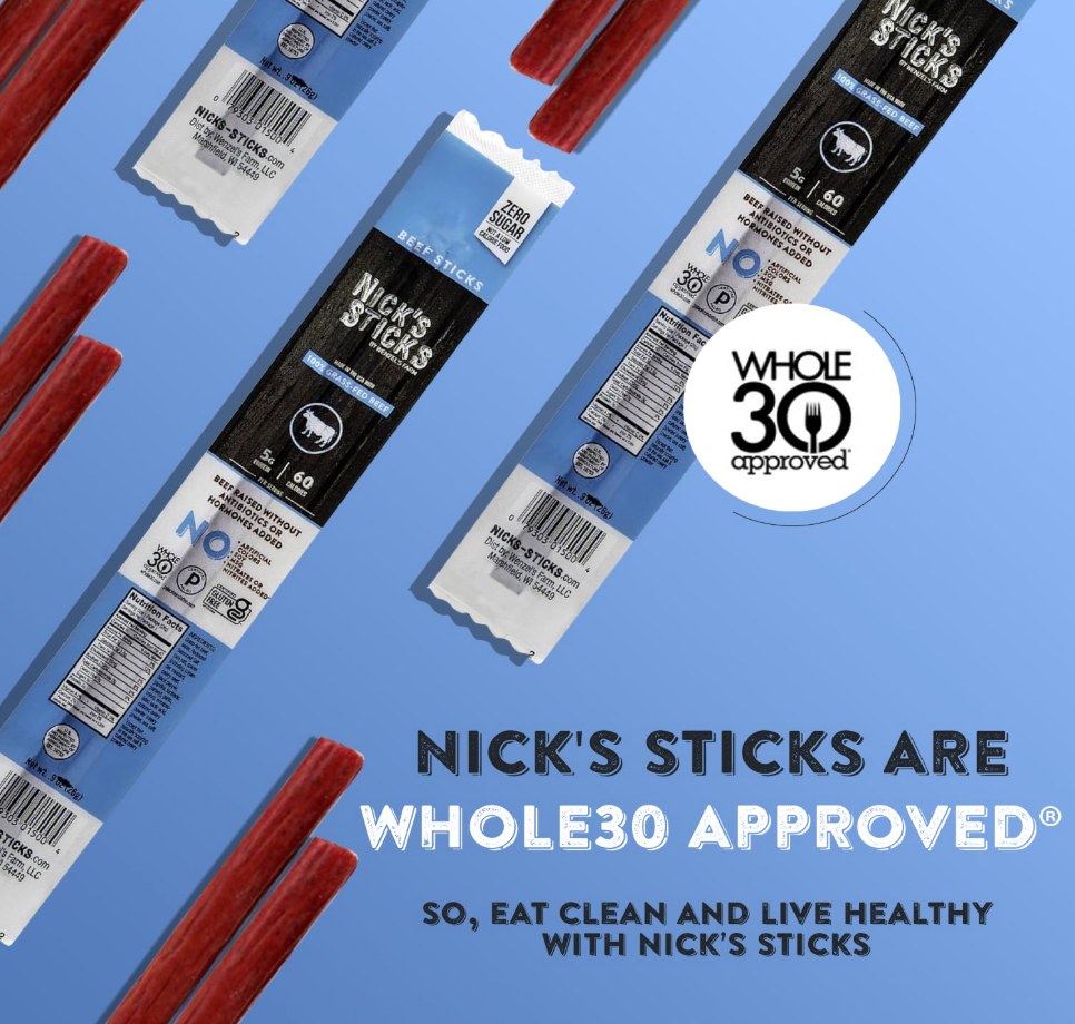 Nicks Sticks - Snack Beef Stx Grass Fed - Case of 25/1.7 oz