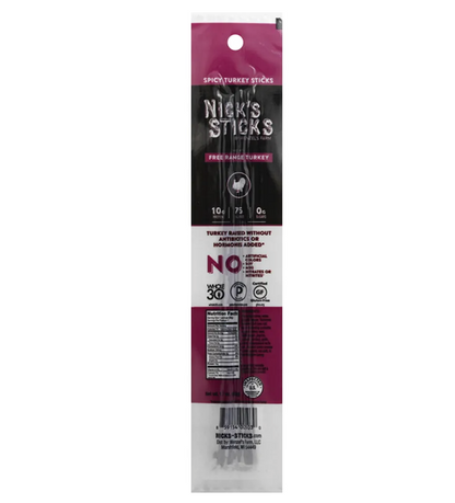Nicks Sticks - Snack Trky Stx Spcy Fr Ra - 25 twin packs (1.7 oz each)