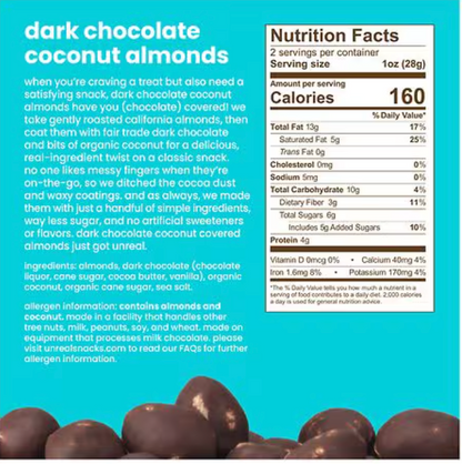 Unreal - Choc Dark Coconut Almnds (2.OZ) - (Pack of 9)