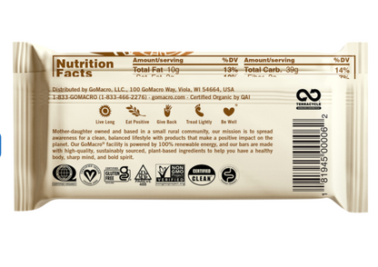 Gomacro - Bar Pnut Btr Choc Chip Org 2.4OZ (Case Of 12)