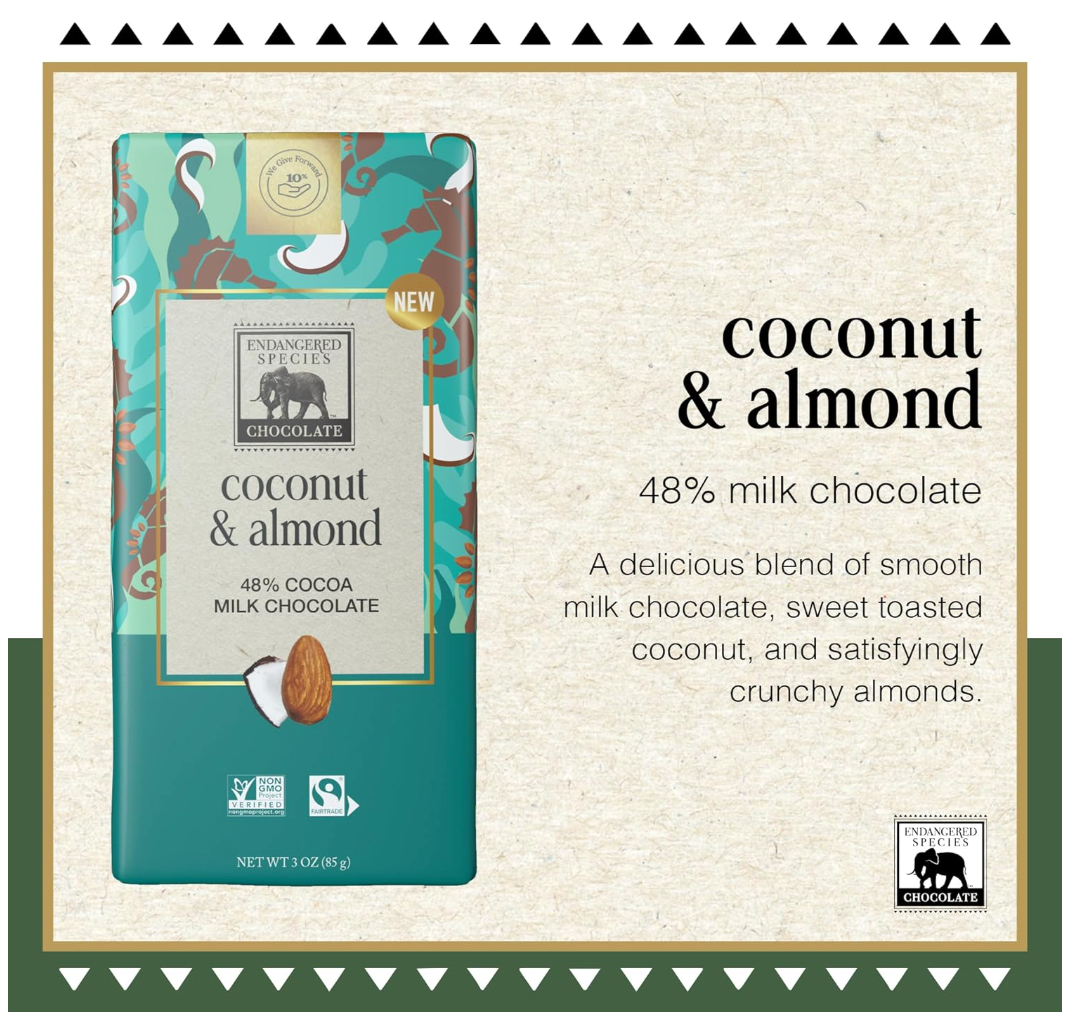 Endangered Species - Bar Choc Coconut Almd (3.OZ)