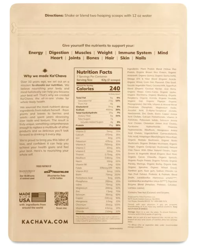 Kachava - Nutrition 1 Shake Chai (15.3OZ)