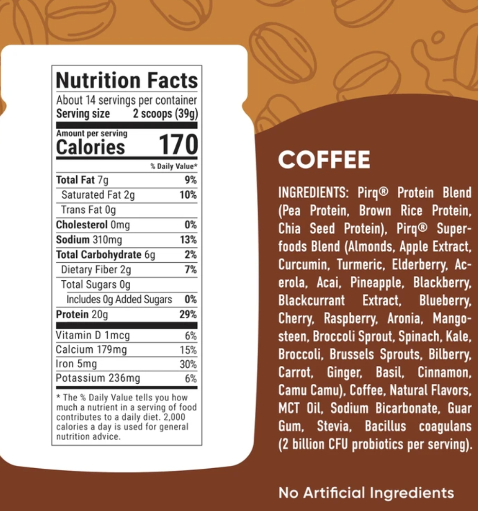 Pirq - Plant Protein Coffee (19.3OZ)