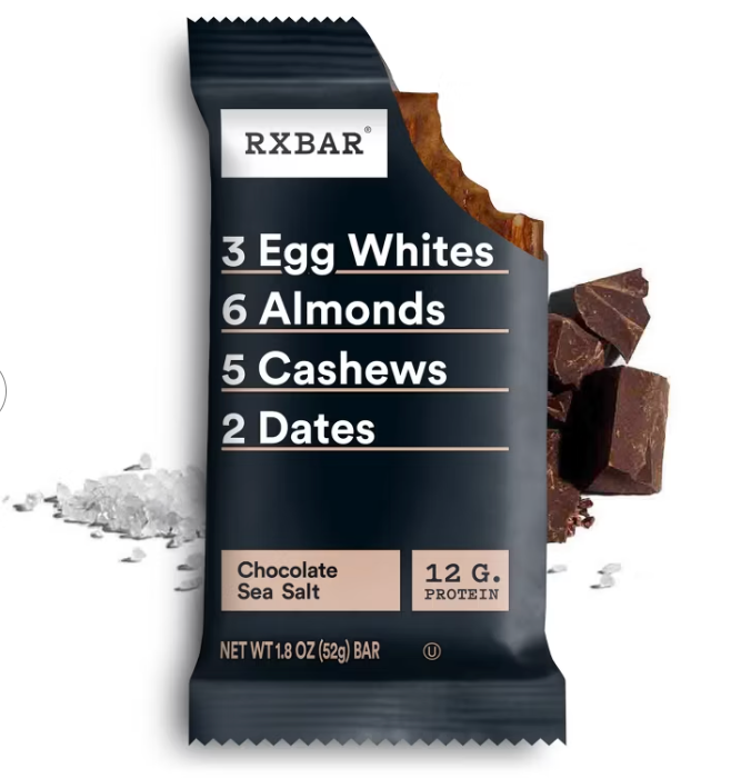 Rxbar - Bar Chocolate Sea Salt, Protein Bar, 1.80 Oz, 12 bars