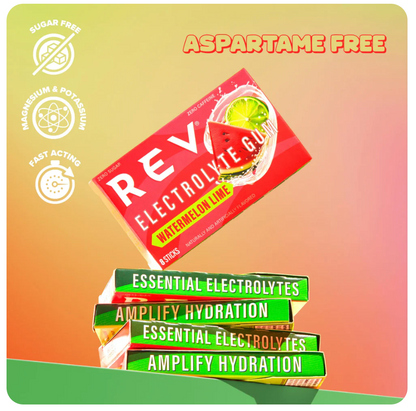 Rev Gum - Electrolyte Gum Watermelon (8.PC), 12 count