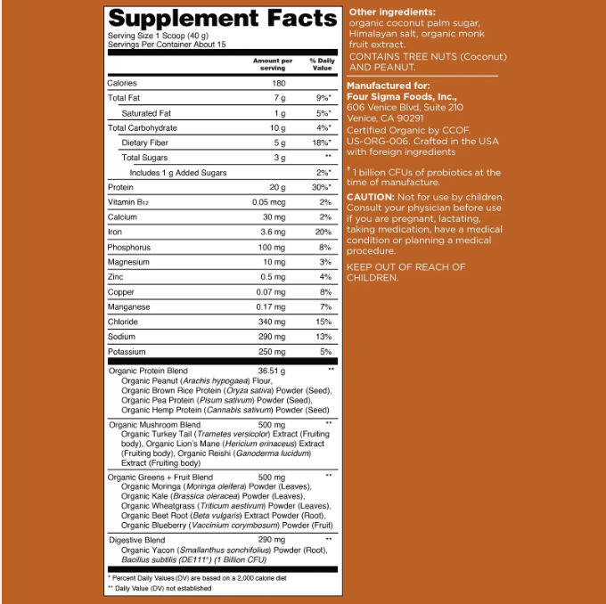 Four Sigmatic - Plant Protein Can Pb (21.6OZ)