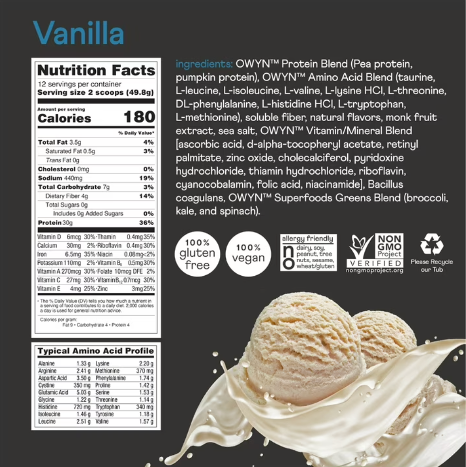 Owyn - Protein Elite Vanilla (1.32LB)