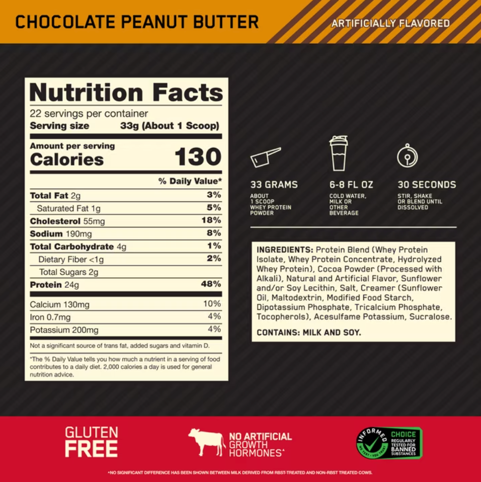 Optimum Nutrition - Whey Protein Choc Pb (1.5LB)