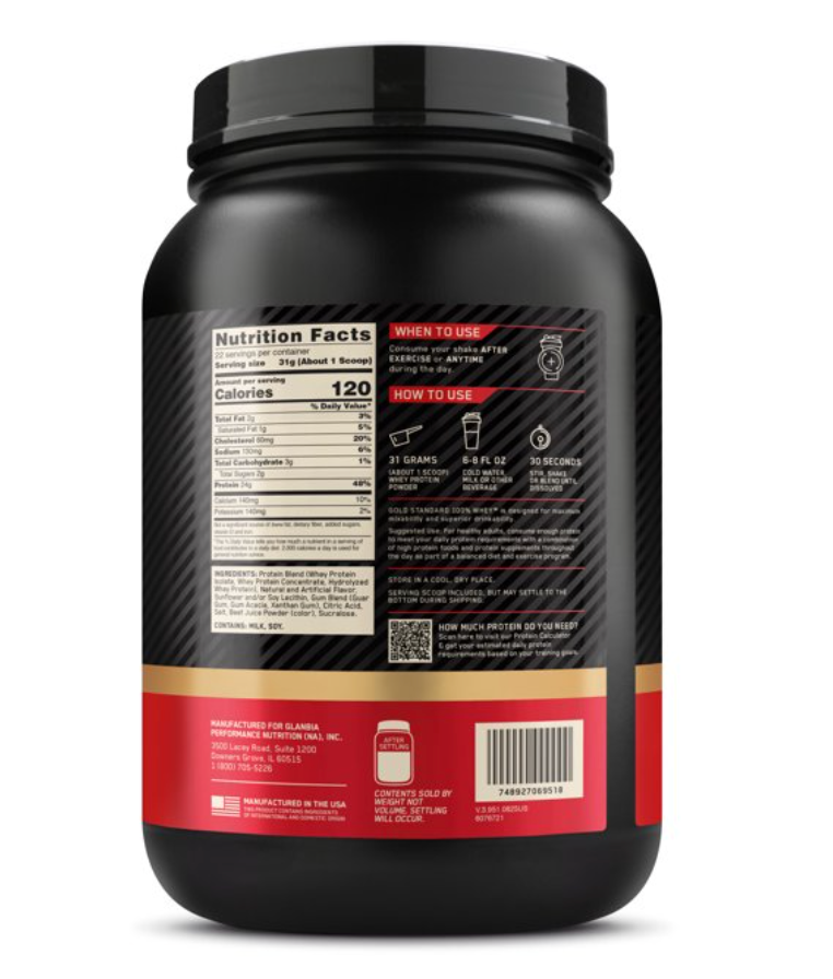Optimum Nutrition - Whey Protein Strawberry (1.5LB)