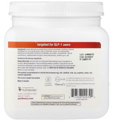 Youtheory - Protein Glp-1 Vanilla (16.5OZ)