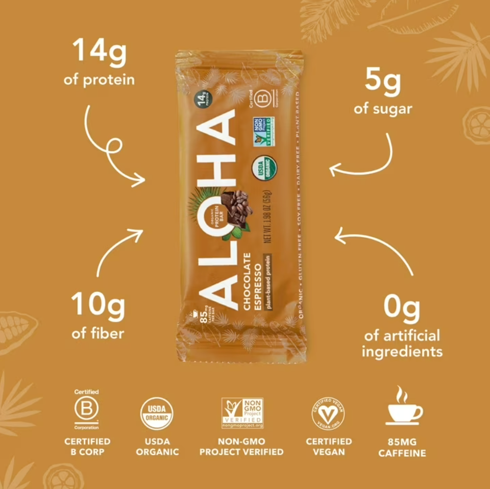Aloha - Bar Protein Chocolate Espresso (1.98OZ)/12 count