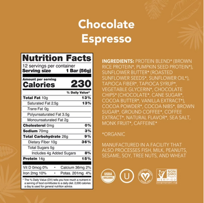 Aloha - Bar Protein Chocolate Espresso (1.98OZ)/12 count