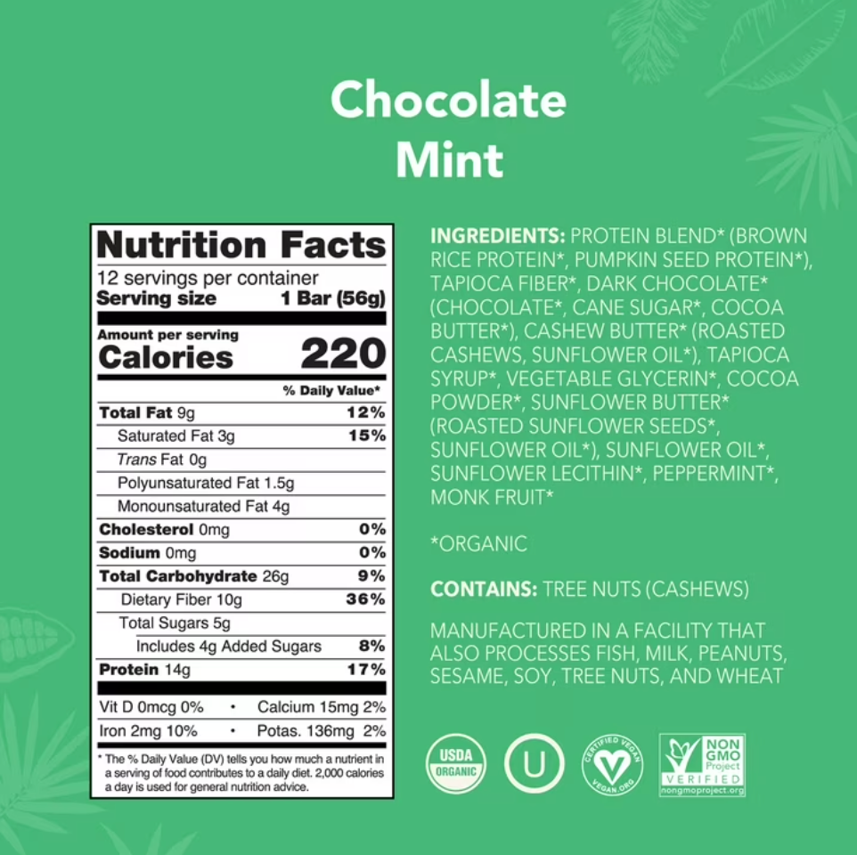Aloha - Bar Protein Chocolate Mint (1.98OZ)/12 count