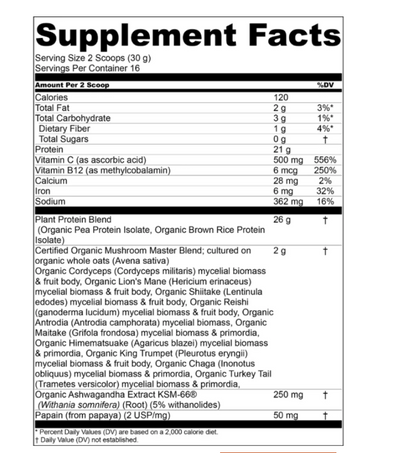 Om Mushrooms - Protein Mushroom Sf (17.07OZ)