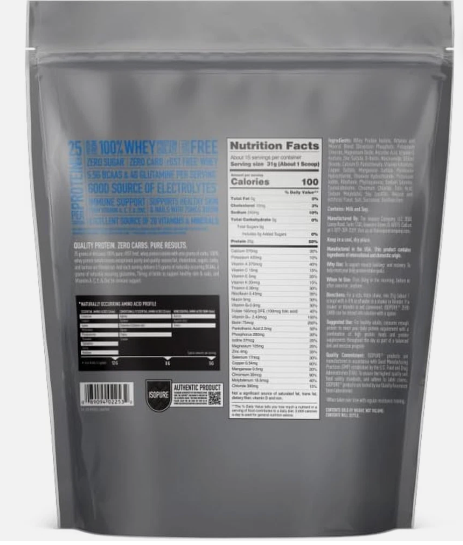 Isopure - Protein 0Carb Vanilla (1.LB)