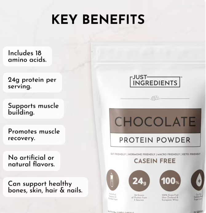 Just Ingredients - Protein Power Choc (17.46OZ)