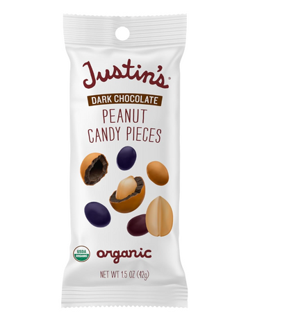 Justin's Dark Chocolate Peanut Candy Pieces 12pk of 1.5oz bags
