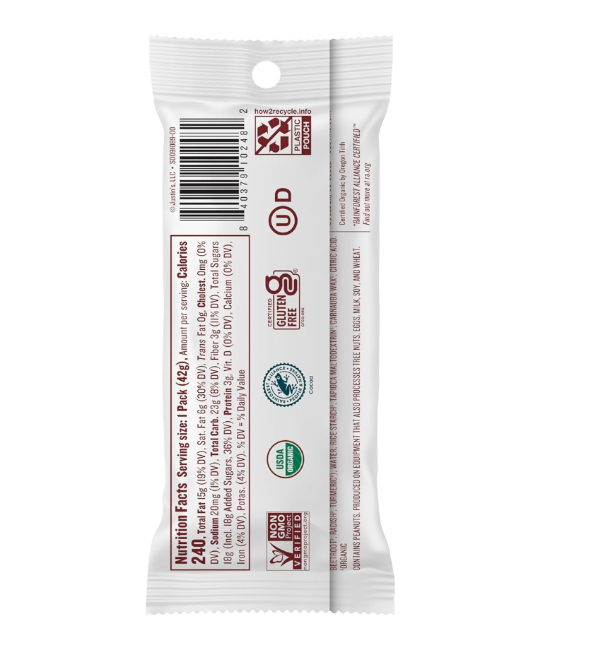 Justin's Dark Chocolate Peanut Candy Pieces 12pk of 1.5oz bags