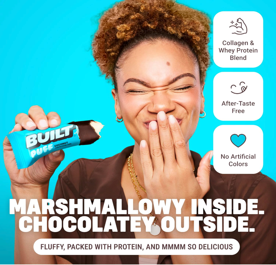 Built Bar - Bar Coconut Marshmallow Puff (1.41OZ)/ 12 count