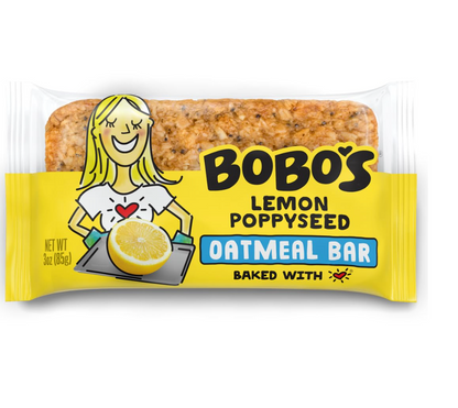 Bobo's Oat Bars Lemon Poppyseed, 3 Oz, 12 Count