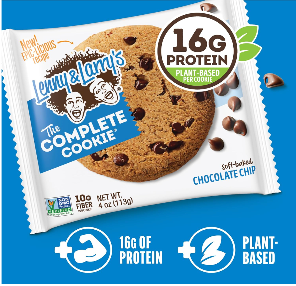 Lenny & Larry's The Complete Cookie, Chocolate Chip, 4 oz, 12 Ct