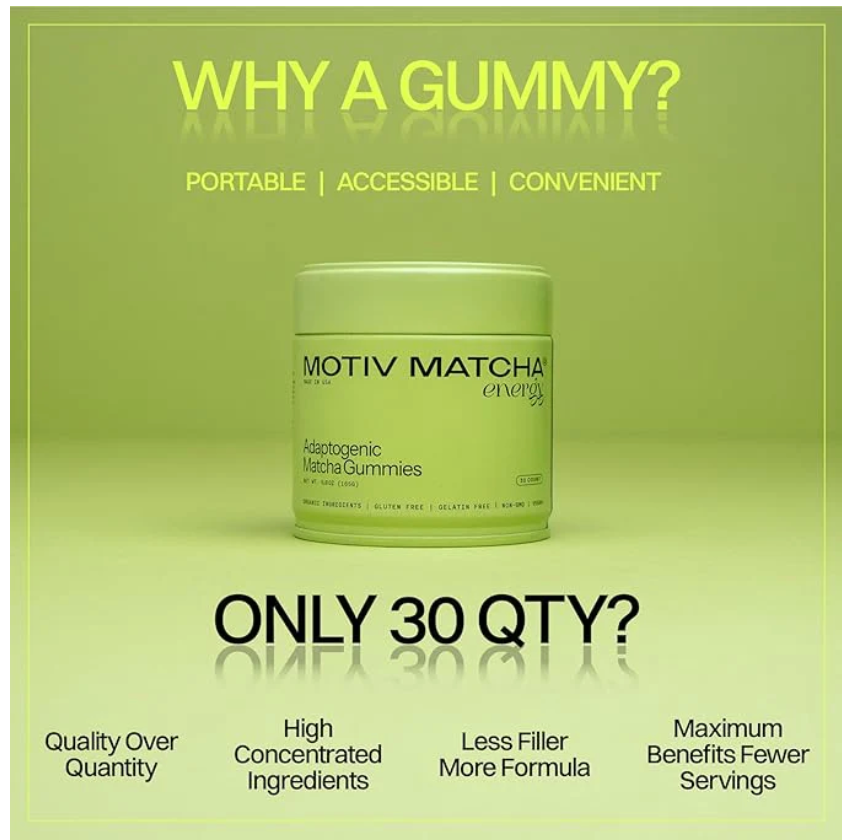 Motiv Matcha - Matcha Energy Gummy (5.8OZ)
