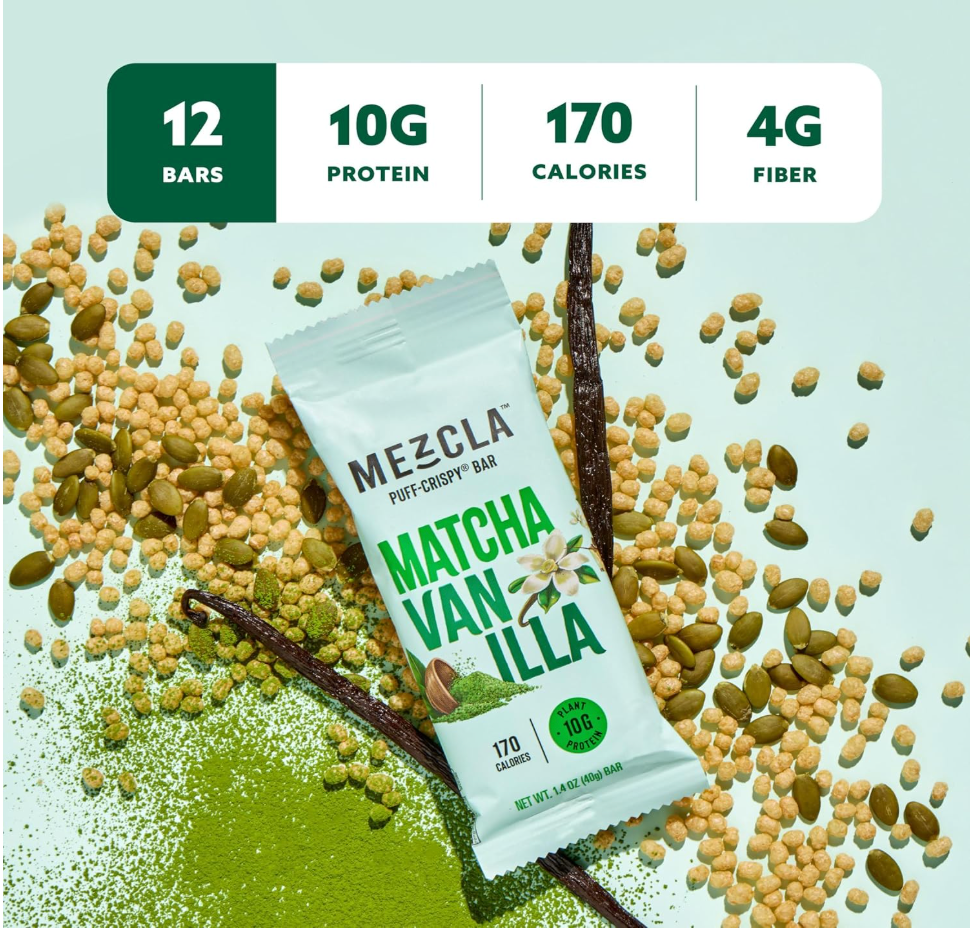 Mezcla - Bar Matcha Vanilla (1.4OZ) - 12 Count