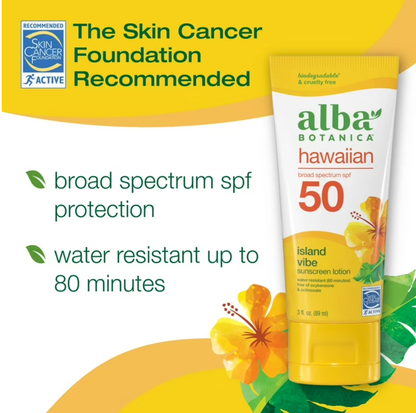 Alba Botanica - Hawaiian Green Tea Spf50 (3.OZ)