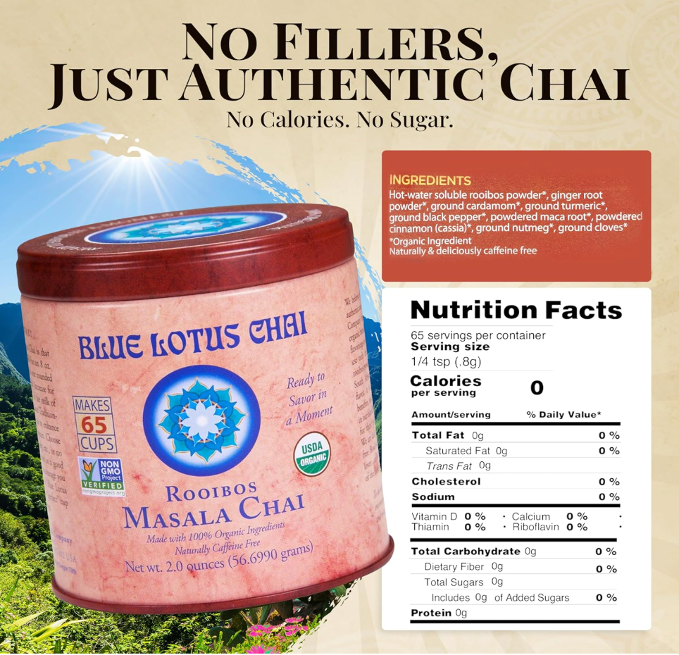 Blue Lotus Chai - Chai Masala Rooibos Org (2.OZ)