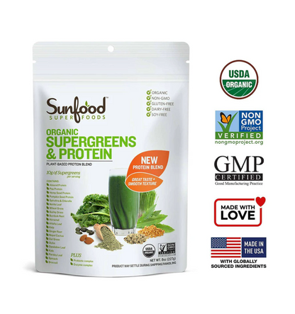 Sunfood Superfoods - Supergreens Protein (8.OZ)