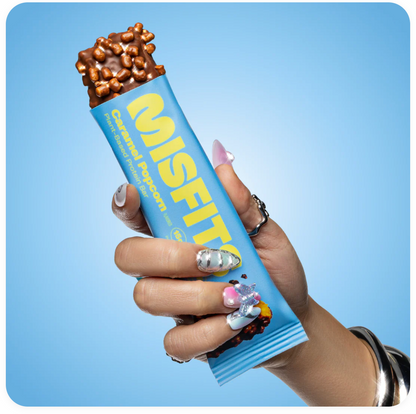 Misfits - Bar Protein Carmel Popcorn (1.8OZ) - 12 bars.