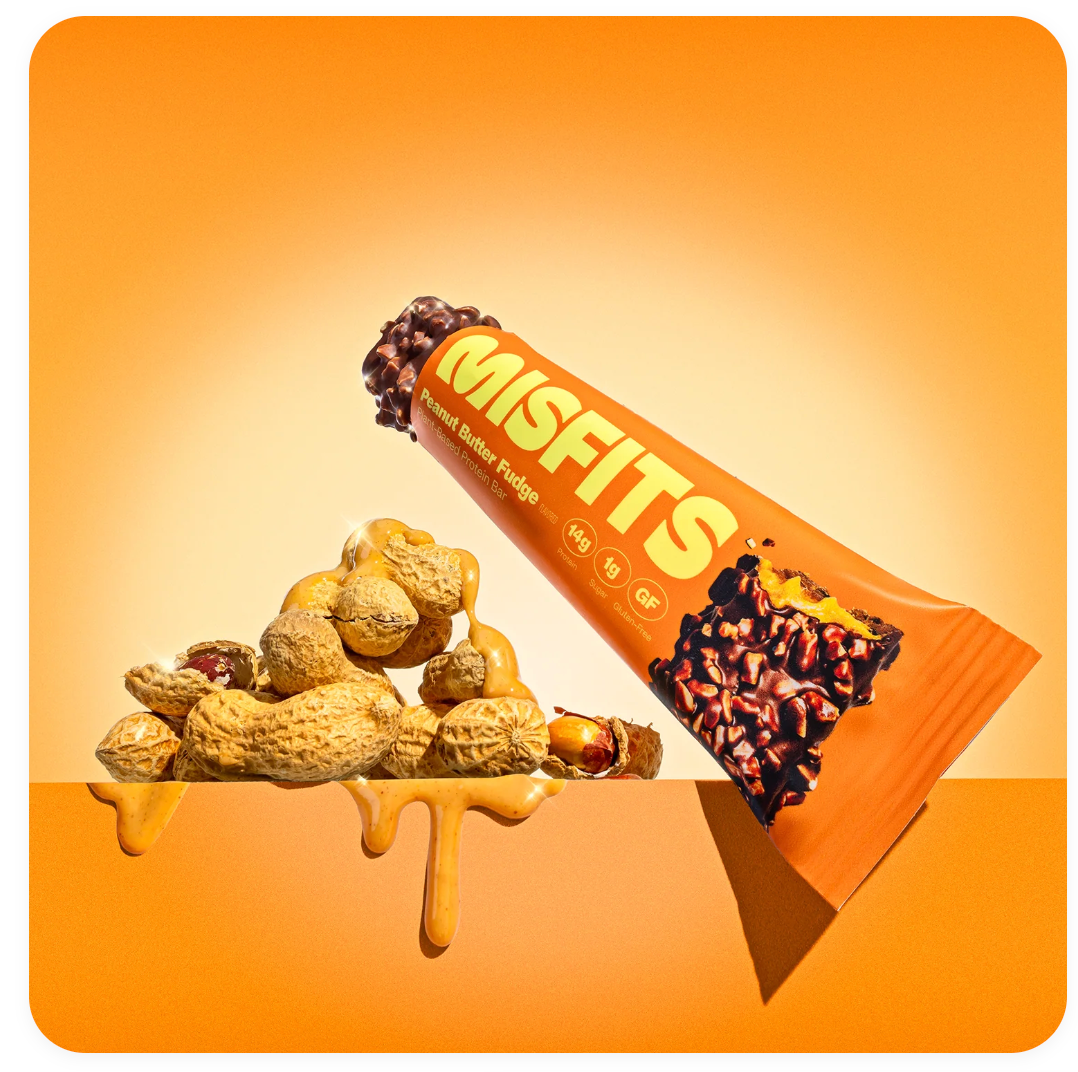 Misfits - Bar Protein Peanut Butter Fudge (1.8OZ) - 12 bars