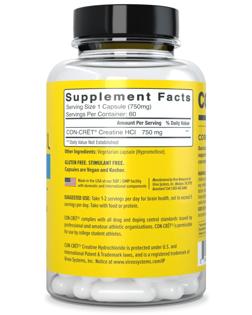 Con Cret - Creatine Hcl Brain Hlth (60.PC)