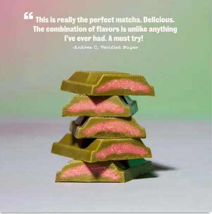 Pack of 10 TCHO Bar Chocolate Perfect Matcha 2.1 oz