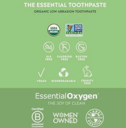 Essential Oxygen BR Organic Toothpaste Peppermint - 4 OZ