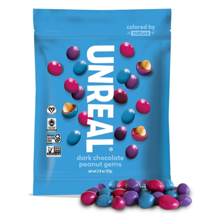 Unreal - Choc Dark Peanut Gems (2.OZ) - (Pack of 9)
