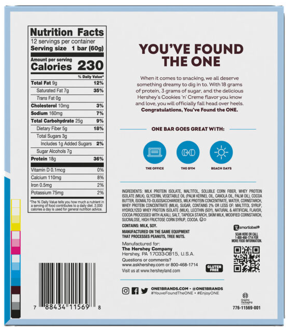 Onebar - Bar Protein Cookies And Creme (60.GM) (12 Count)