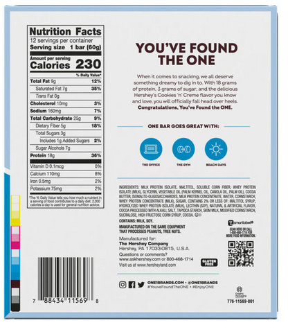 Onebar - Bar Protein Cookies And Creme (60.GM) (12 Count)