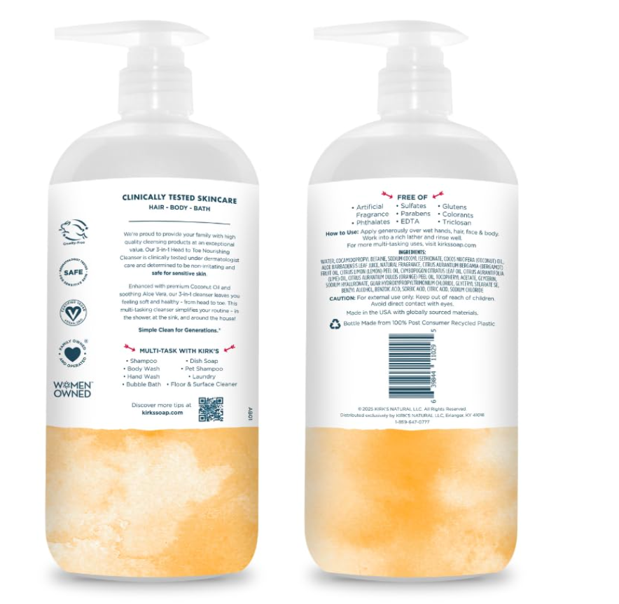 Kirk's Cleanser 3-in-1 Citrus Twist - 32 fl oz