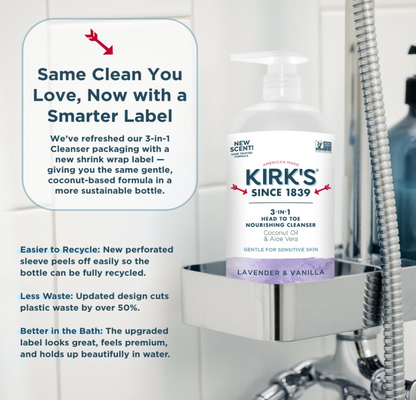 Kirk's Cleanser 3-in-1 Lavender Van - 32 fl oz