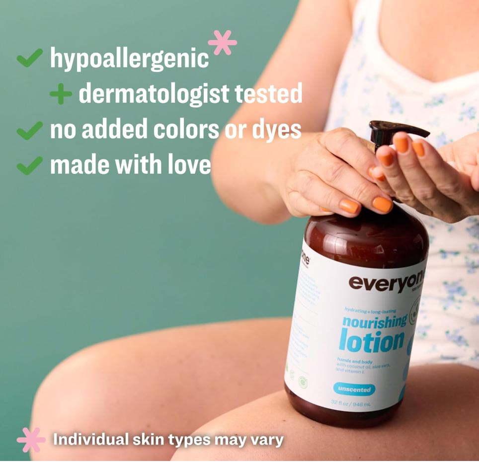 Everyone 2-in-1 Lotion for Hands/Body Unscented, 32 0Z