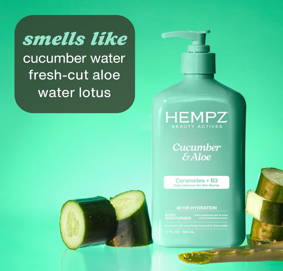 Hempz Body Lotion - Cucumber & Aloe Herbal Body Moisturizer 17 FO