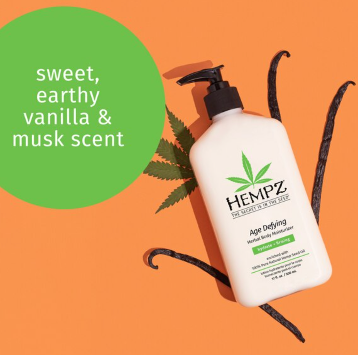 Hempz Lotion Age-Defyind Herbal Body Moisturizer and Hand Lotion for Dry Skin 17 FO