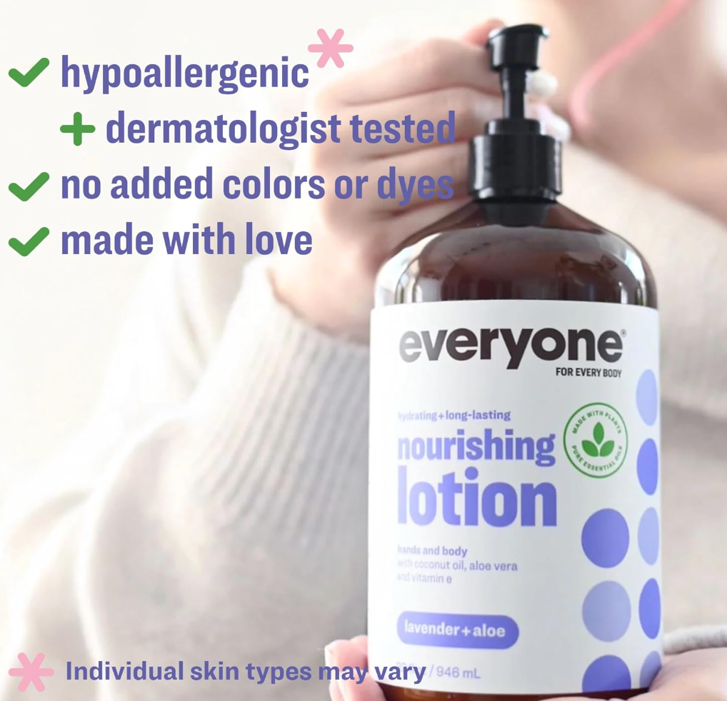 Everyone 2-in-1 Lotion for Hands/Body,Lavender and Aloe - 32 0Z