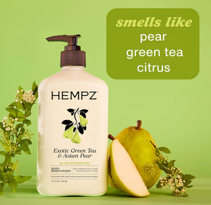 HEMPZ Body Lotion - Green Tea and Asian Pear - Daily Moisturizing Cream - 17oz