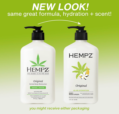 Hempz Lotion original herbal body moisturizer 17 oz