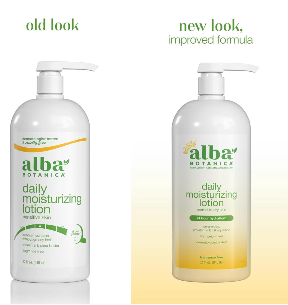 Alba Botanica, Daily Moisturizing Lotion, Sensitive Skin, Fragrance Free, 32 OZ