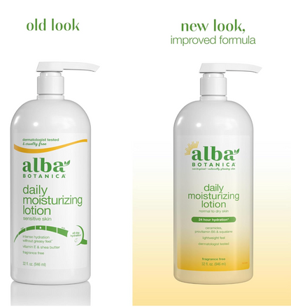 Alba Botanica, Daily Moisturizing Lotion, Sensitive Skin, Fragrance Free, 32 OZ